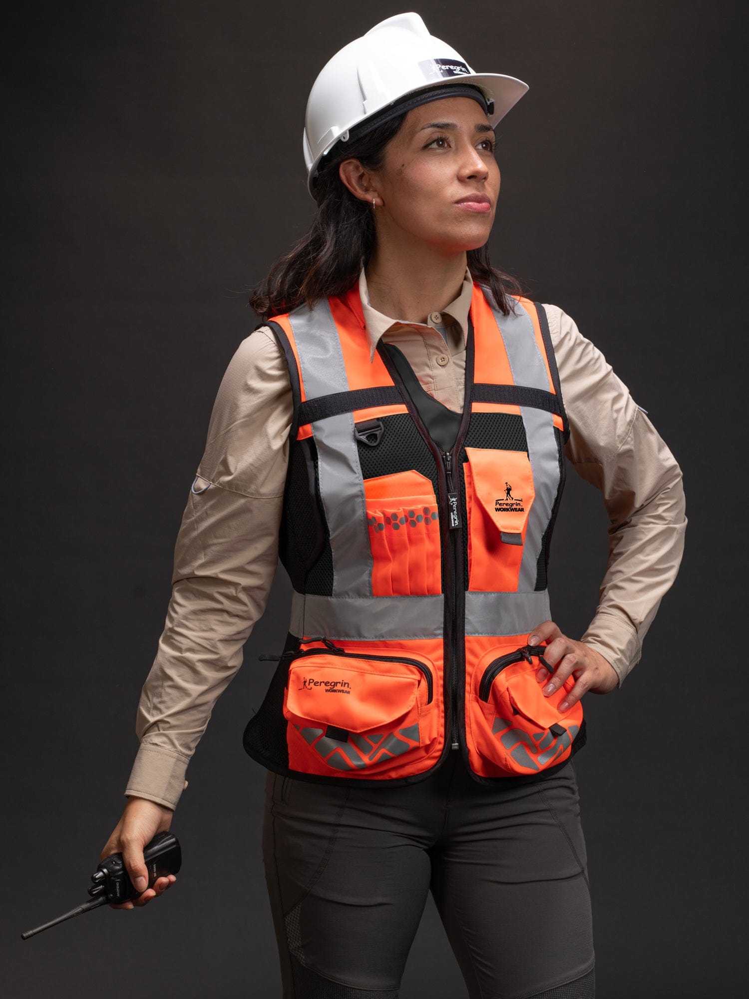 Peregrin Reflective Safety Vest Woman Orange