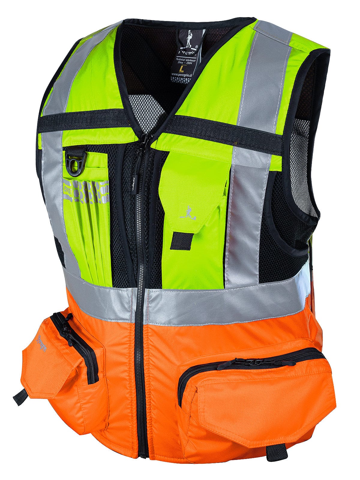 Peregrin Reflective Safety Vest N1 Green/Orange