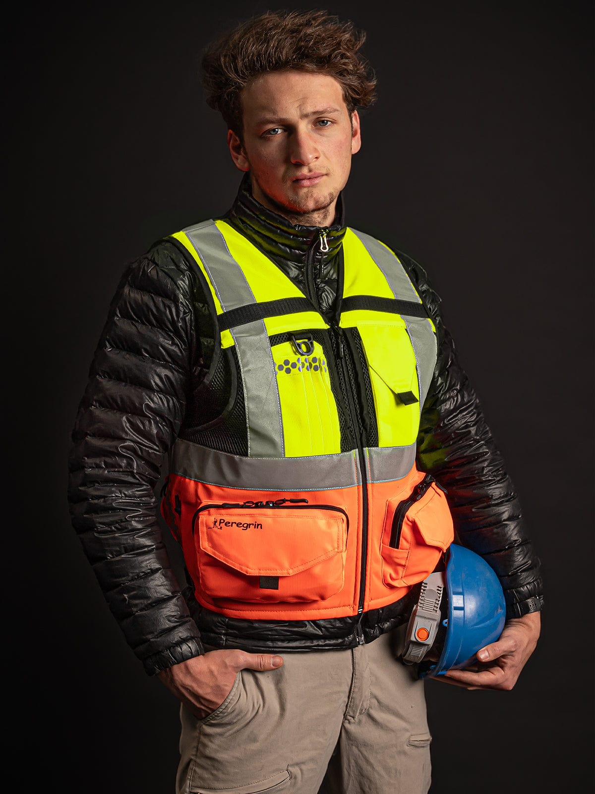 Peregrin Reflective Safety Vest N1 Green/Orange